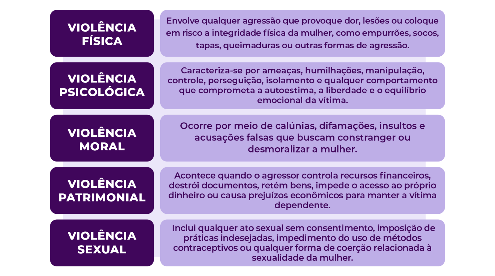 quais os tipos de violência doméstica